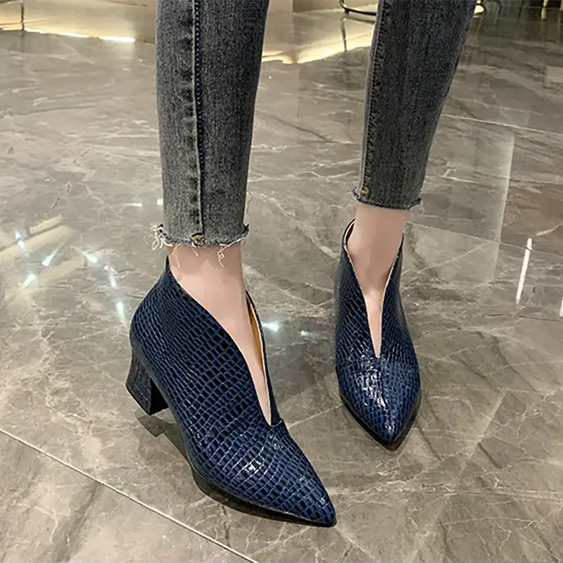 Blue Snakeskin Booties Snakes Store