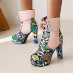 Colorful Snakeskin Booties - Vignette | Snakes Store