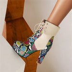 Colorful Snakeskin Booties - Vignette | Snakes Store