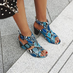 Blue Snakeskin Sandals - Vignette | Snakes Store