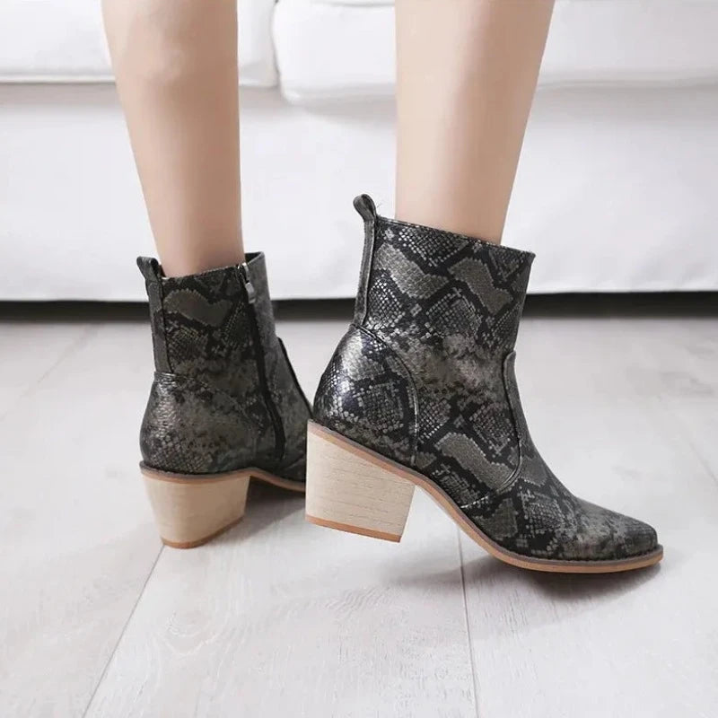 Comfortable Snakeskin Booties Snakes Store