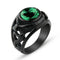 Black Snake with Green Ring 316L Stainless Steel Black Snakes Store