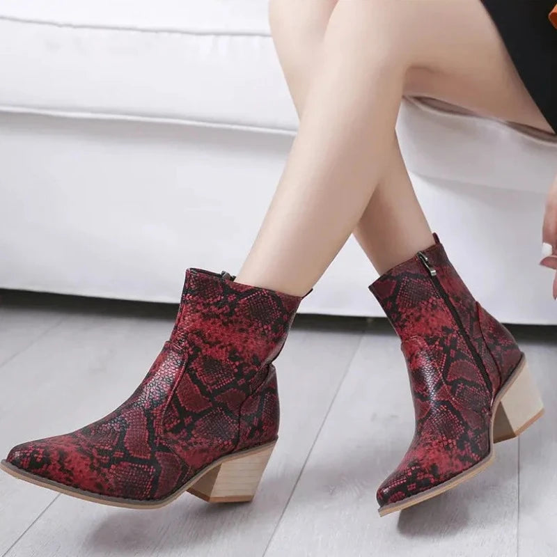 Comfortable Snakeskin Booties Snakes Store