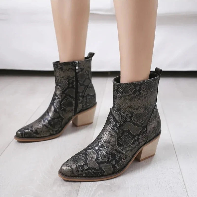 Comfortable Snakeskin Booties Snakes Store