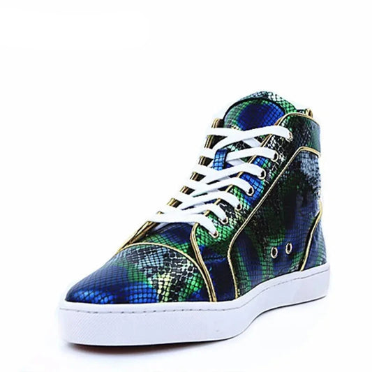 Snakeskin Platform Sneakers Snakes Store