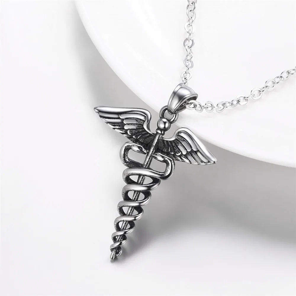 Caduceus Necklace Snakes Store™