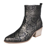 Comfortable Snakeskin Booties - Vignette | Snakes Store