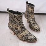 Comfortable Snakeskin Booties - Vignette | Snakes Store