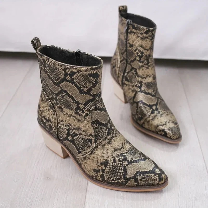 Comfortable Snakeskin Booties Snakes Store