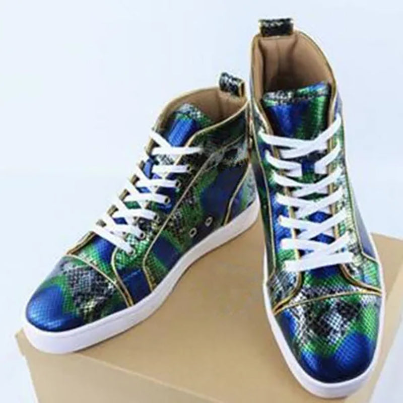 Snakeskin Platform Sneakers Snakes Store