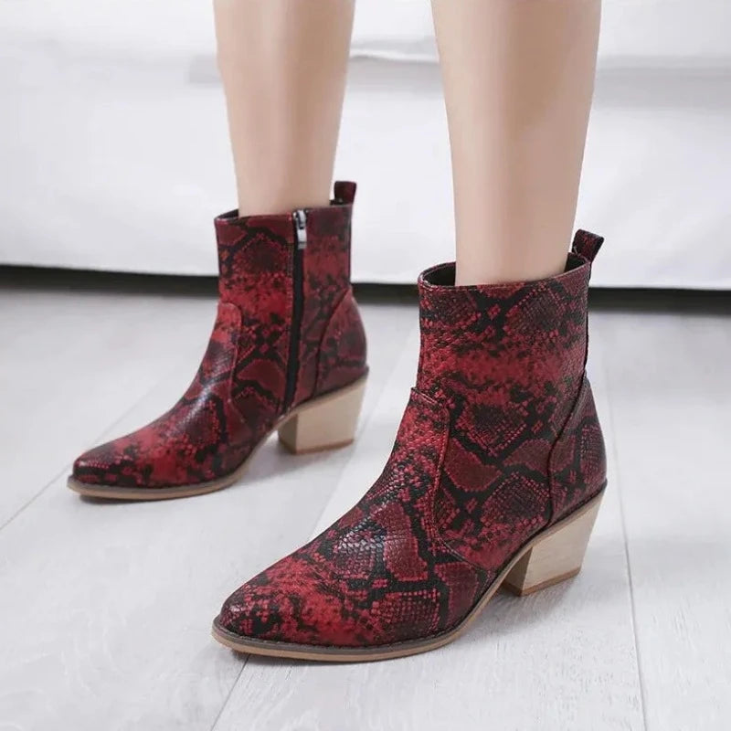 Comfortable Snakeskin Booties Snakes Store