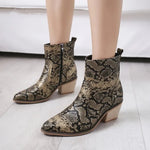 Comfortable Snakeskin Booties - Vignette | Snakes Store