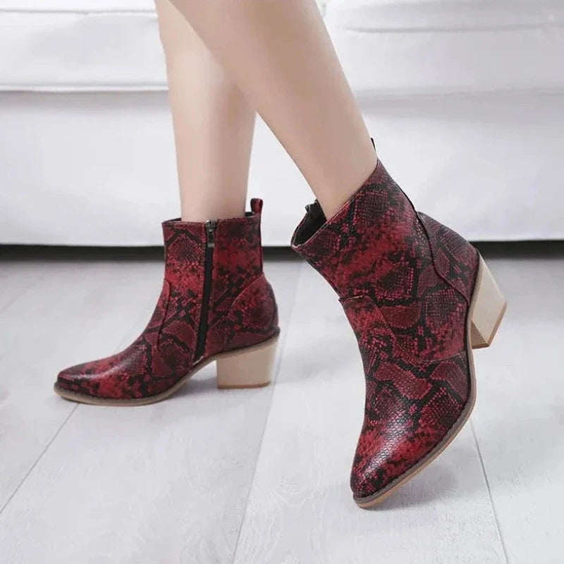 Comfortable Snakeskin Booties Snakes Store