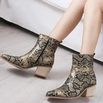 Comfortable Snakeskin Booties - Vignette | Snakes Store