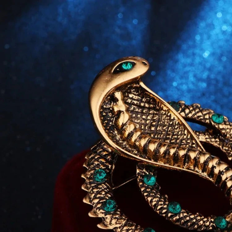 Gold Cobra Brooch Snakes Store™