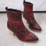 Comfortable Snakeskin Booties - Vignette | Snakes Store