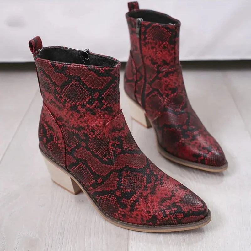 Comfortable Snakeskin Booties Snakes Store