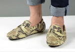 Beige Snakeskin Moccasins - Vignette | Snakes Store