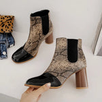 Snake Print Booties - Vignette | Snakes Store