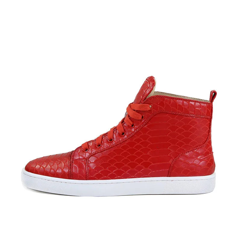 Red Snakeskin Sneakers Red Snakes Store