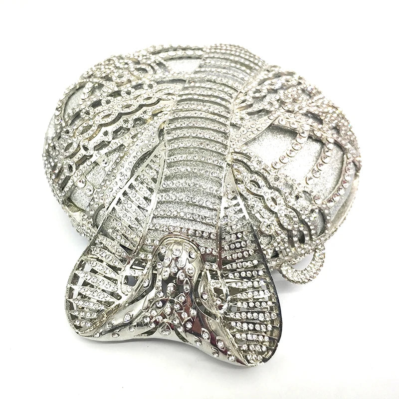 Silver Snake Clutch Bag Snakes Store