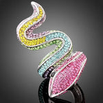 Crystal Snake Ring - Vignette | Snakes Store