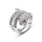 Womens Diamond Snake Ring Zinc Alloy Silver Snakes Store