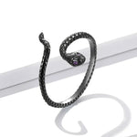 Black Snake with Silver Ring - Vignette | Snakes Store