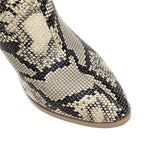 Beige Snakeskin Booties - Vignette | Snakes Store