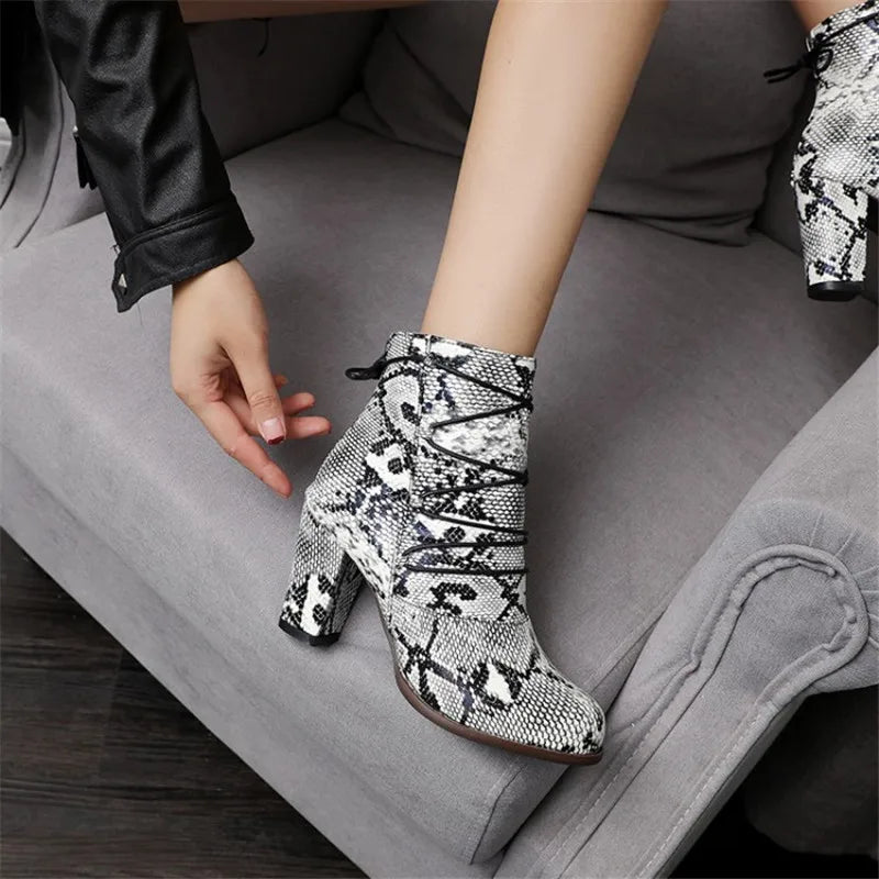 Womens Snakeskin Booties Snakes Store