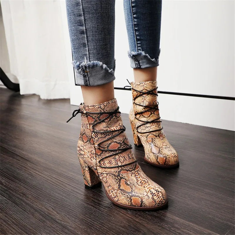 Womens Snakeskin Booties Snakes Store