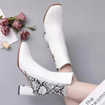 White Snakeskin Booties - Vignette | Snakes Store