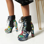 Colorful Snakeskin Booties - Vignette | Snakes Store