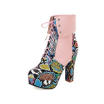 Colorful Snakeskin Booties - Vignette | Snakes Store