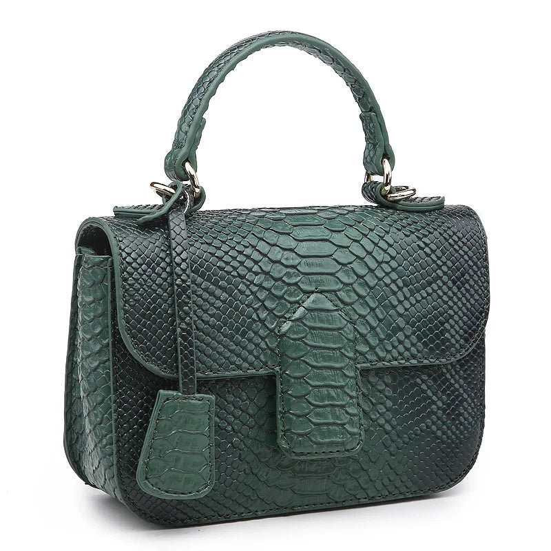 Green Snake Print Bag