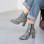 Grey Snakeskin Booties - Vignette | Snakes Store