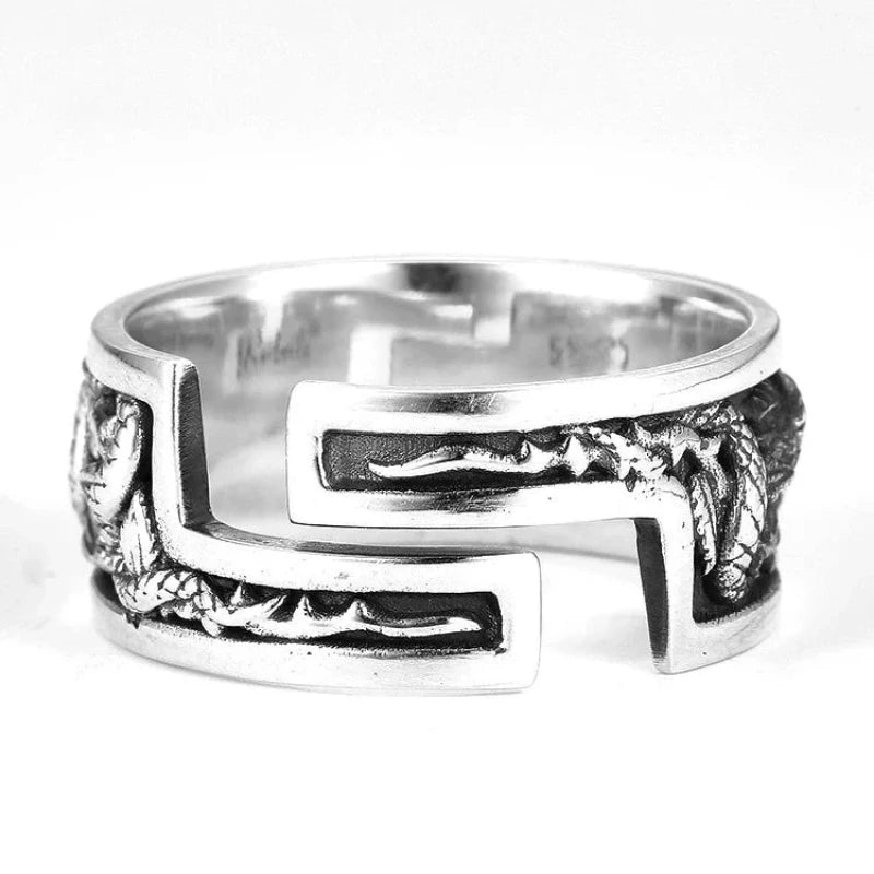 Mens Antique Snake Ring Snakes Store