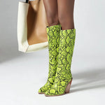 Womens Snakeskin Knee High boots - Vignette | Snakes Store