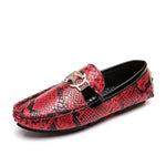 Red Snakeskin Moccasins - Vignette | Snakes Store