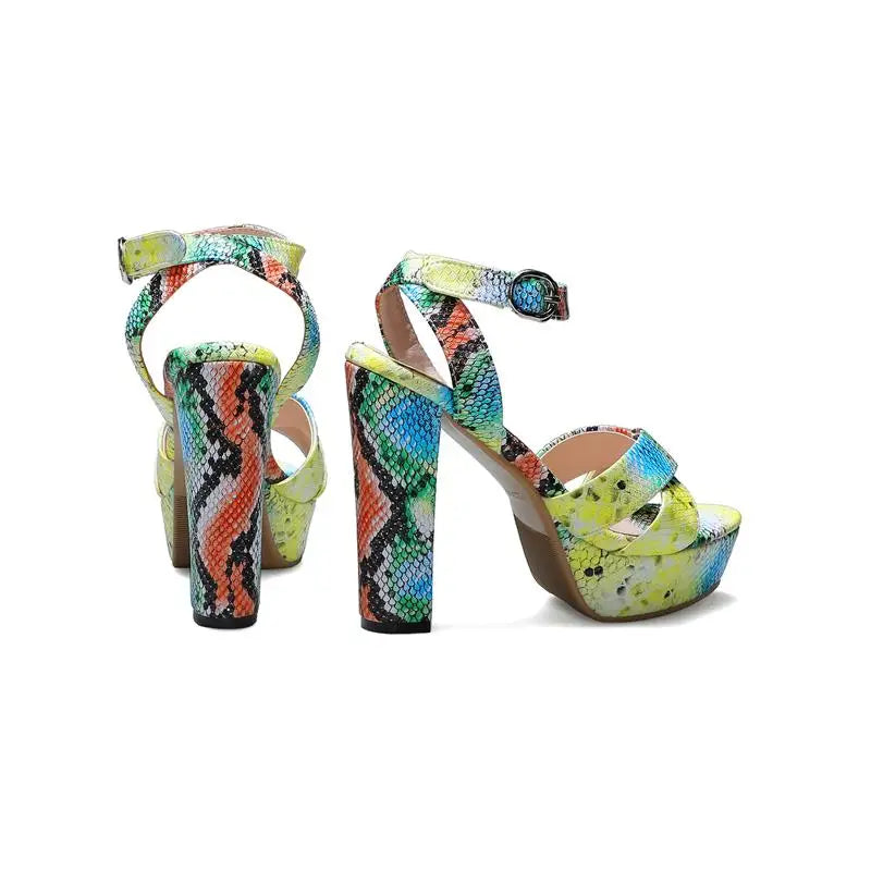 Snakeskin Platform Heels Snakes Store