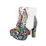 Colorful Snakeskin Booties - Vignette | Snakes Store