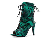 Peep Toe Snakeskin High Heels - Vignette | Snakes Store