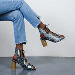 Womens Snakeskin Sandals - Vignette | Snakes Store