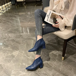 Blue Snakeskin Booties - Vignette | Snakes Store