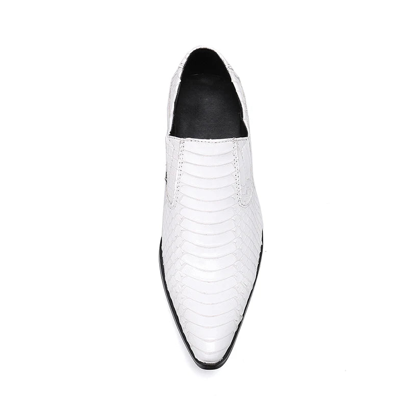 White Snakeskin Dress Shoes Snakes Store