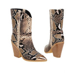 Faux Snakeskin Booties - Vignette | Snakes Store