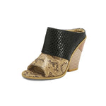 Snakeskin Peep Toe Wedge - Vignette | Snakes Store