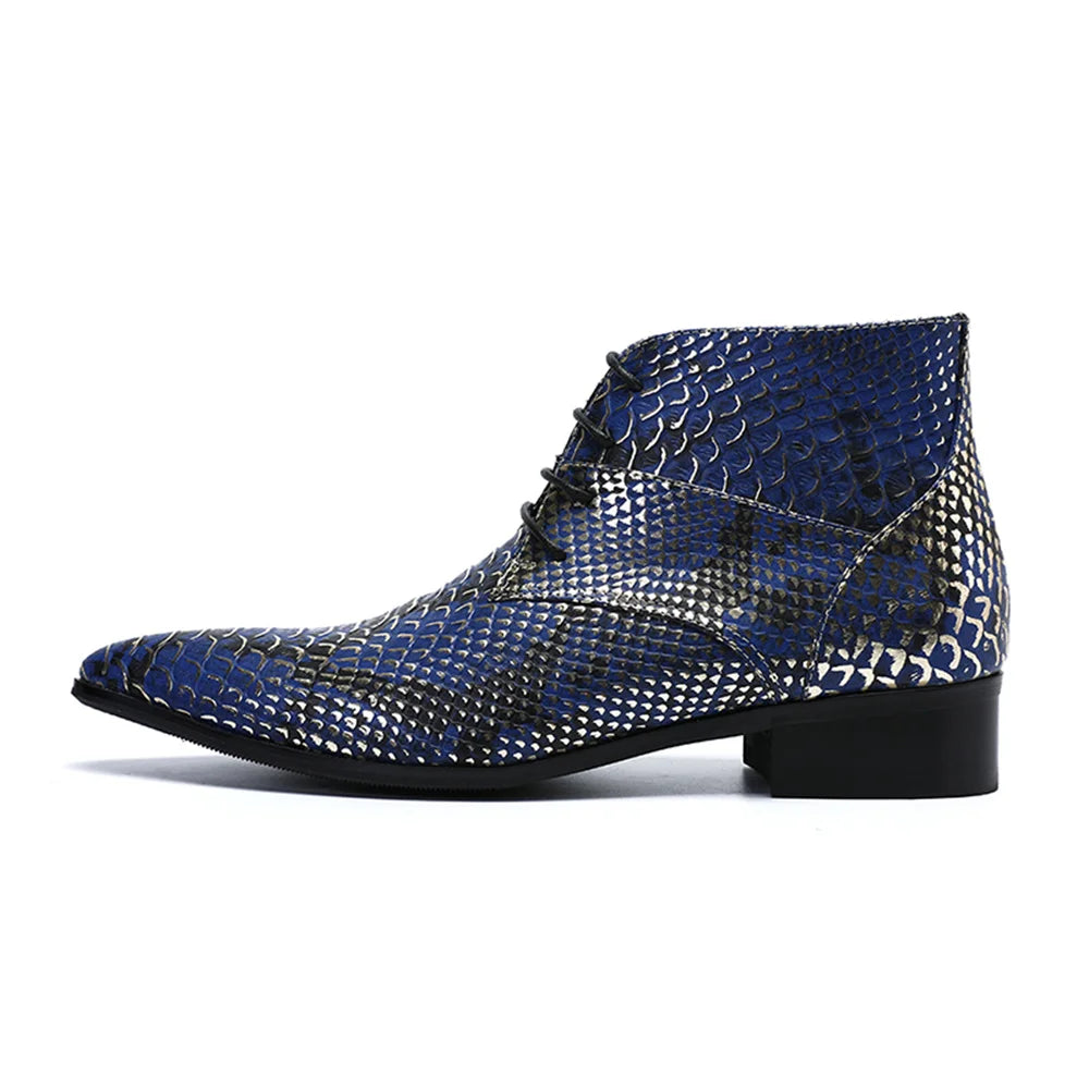 Blue Snakeskin Boots Snakes Store