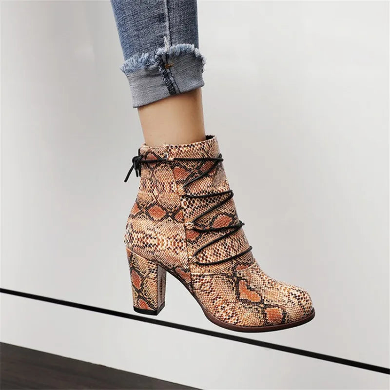 Womens Snakeskin Booties Snakes Store