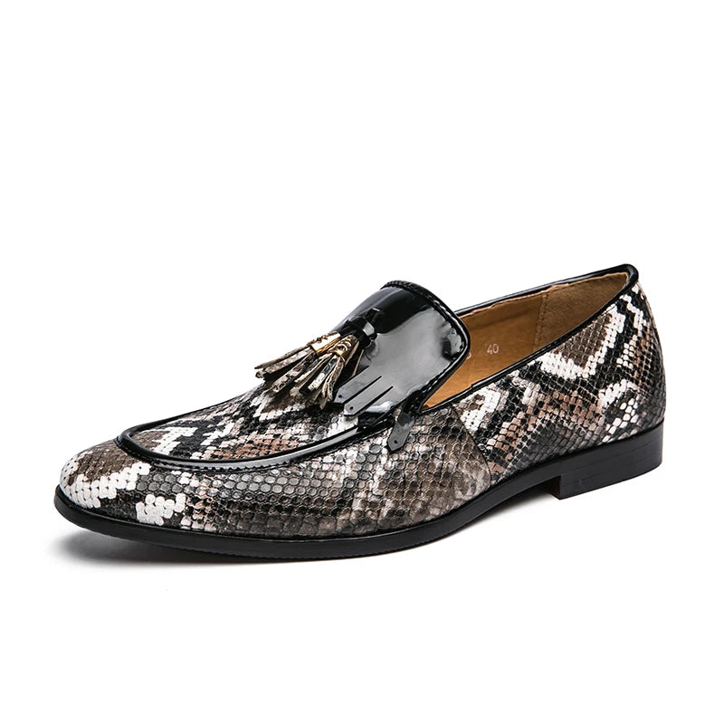 Brown Snakeskin Loafers | Snakes Store™ display picture 3